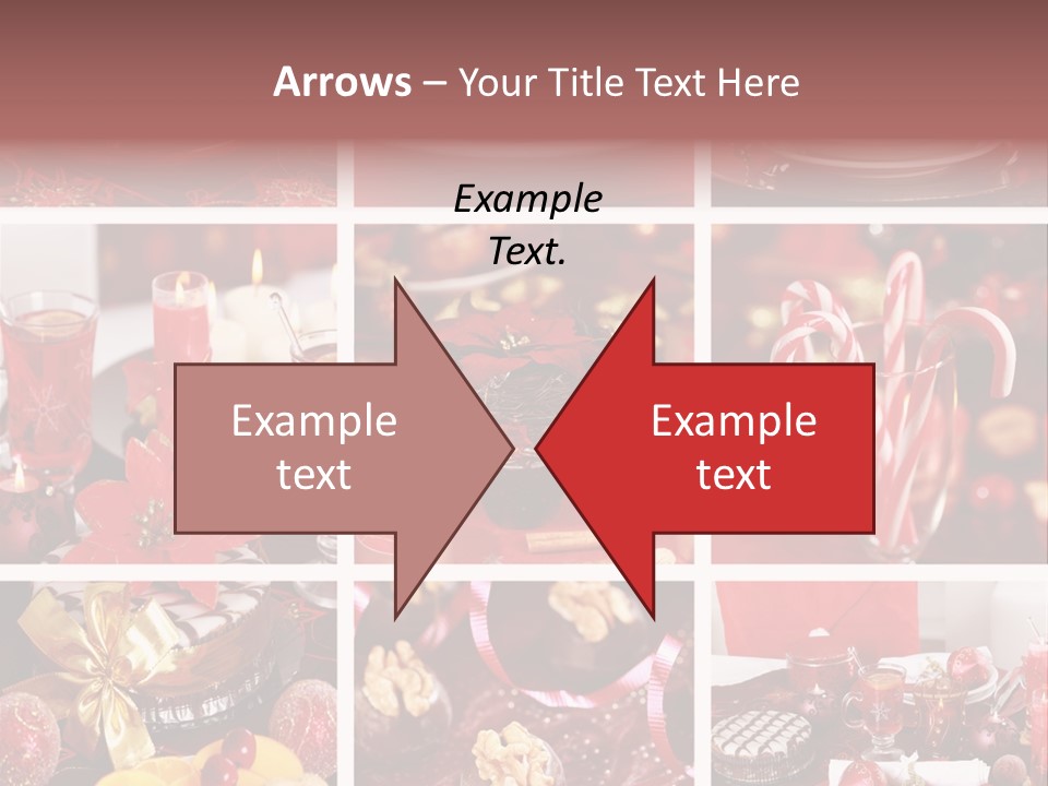 Red Habit Collage PowerPoint Template