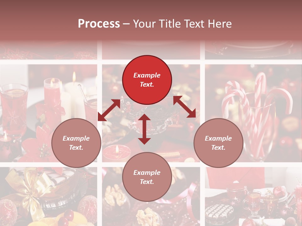 Red Habit Collage PowerPoint Template