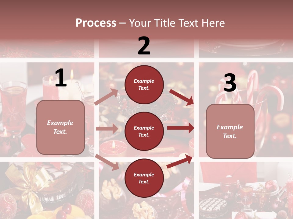 Red Habit Collage PowerPoint Template