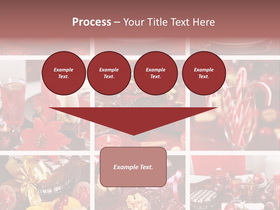 Red Habit Collage PowerPoint Template