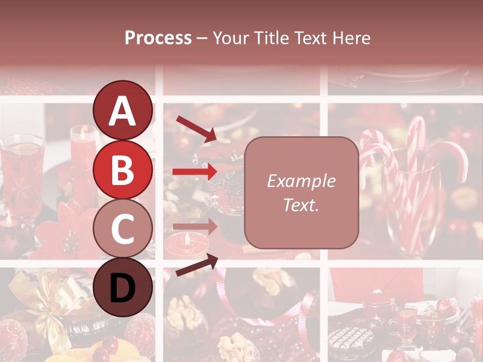 Red Habit Collage PowerPoint Template