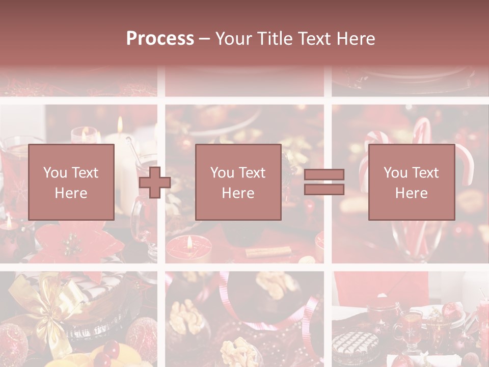 Red Habit Collage PowerPoint Template