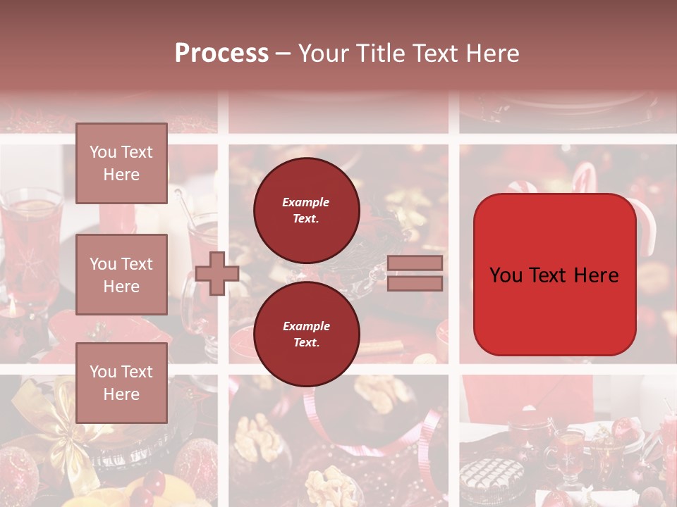 Red Habit Collage PowerPoint Template