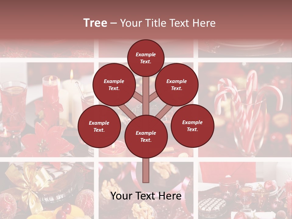 Red Habit Collage PowerPoint Template