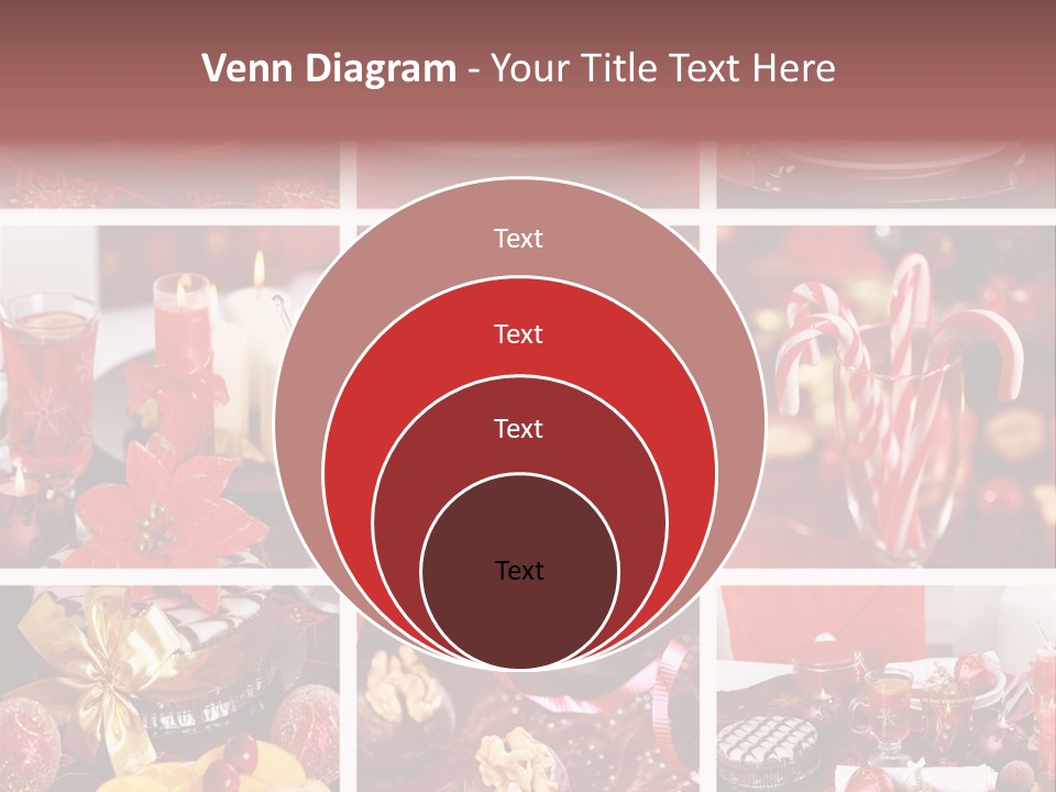 Red Habit Collage PowerPoint Template