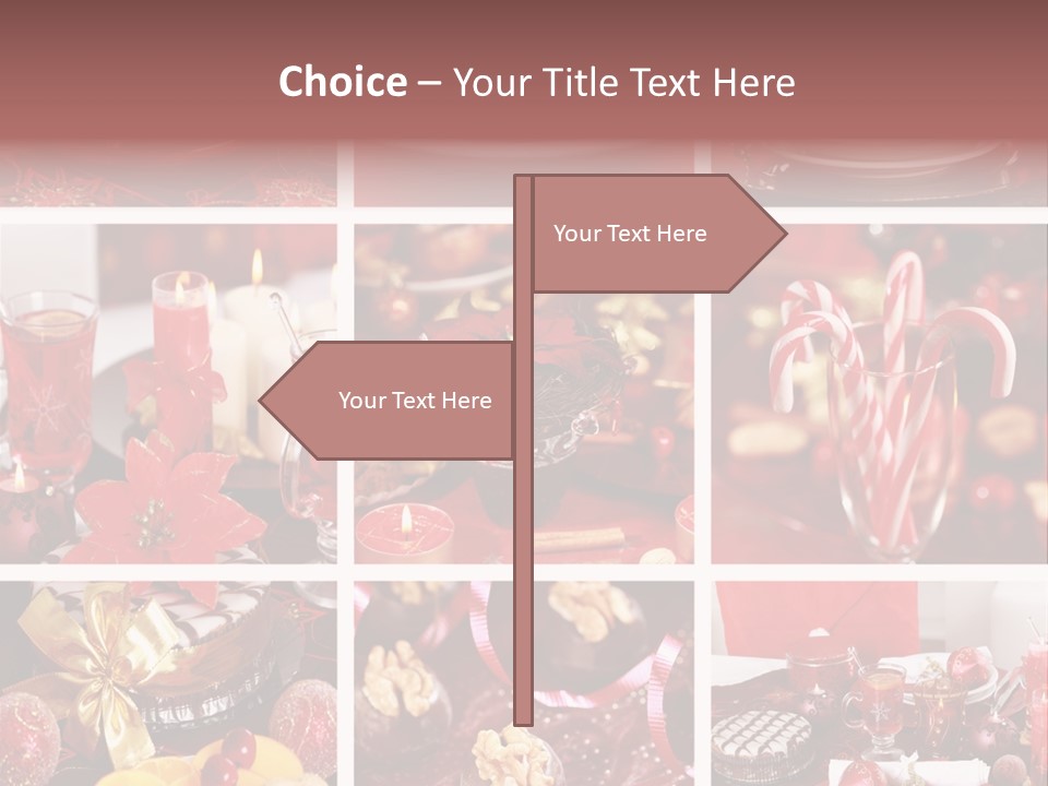 Red Habit Collage PowerPoint Template