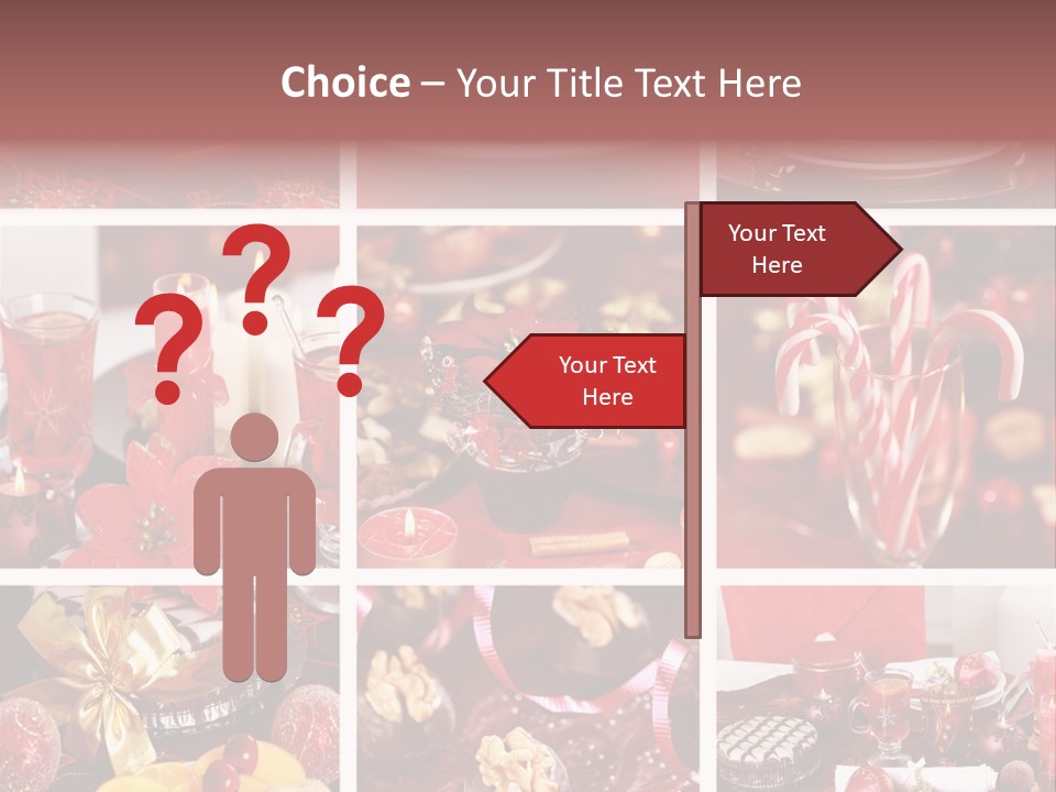 Red Habit Collage PowerPoint Template