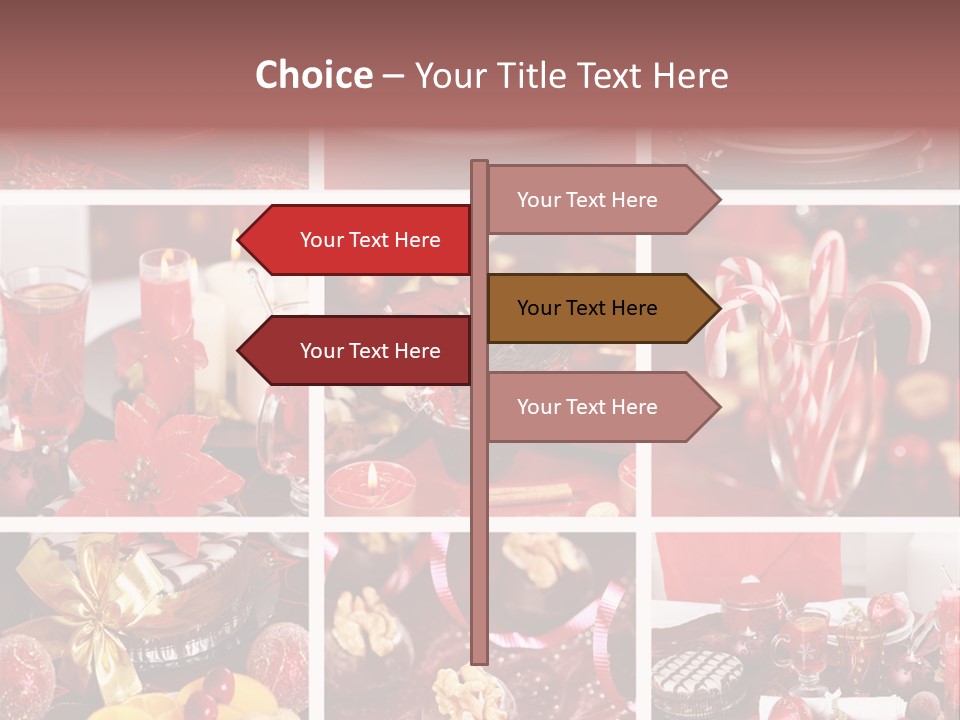 Red Habit Collage PowerPoint Template