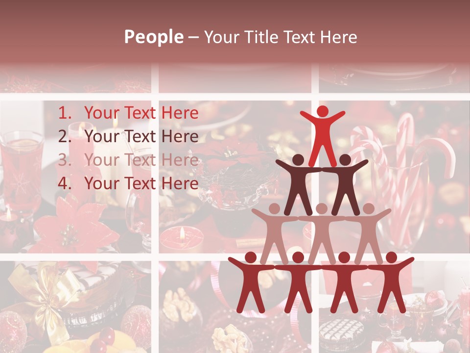 Red Habit Collage PowerPoint Template