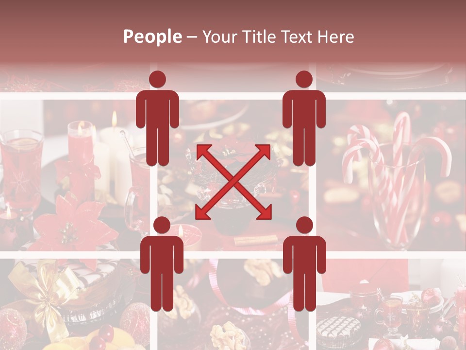 Red Habit Collage PowerPoint Template