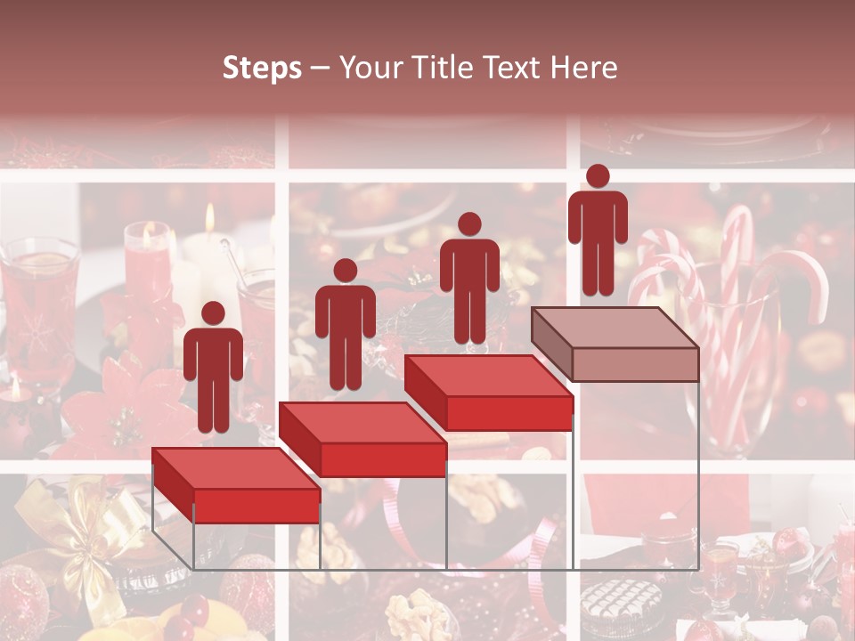 Red Habit Collage PowerPoint Template