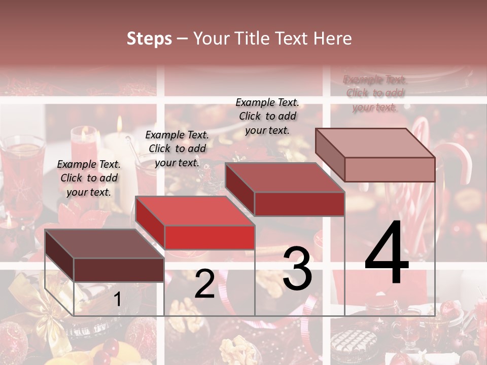 Red Habit Collage PowerPoint Template