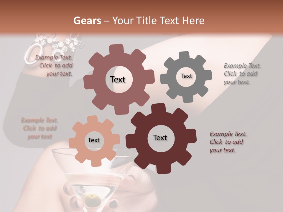 Fashion Hand Caucasian PowerPoint Template