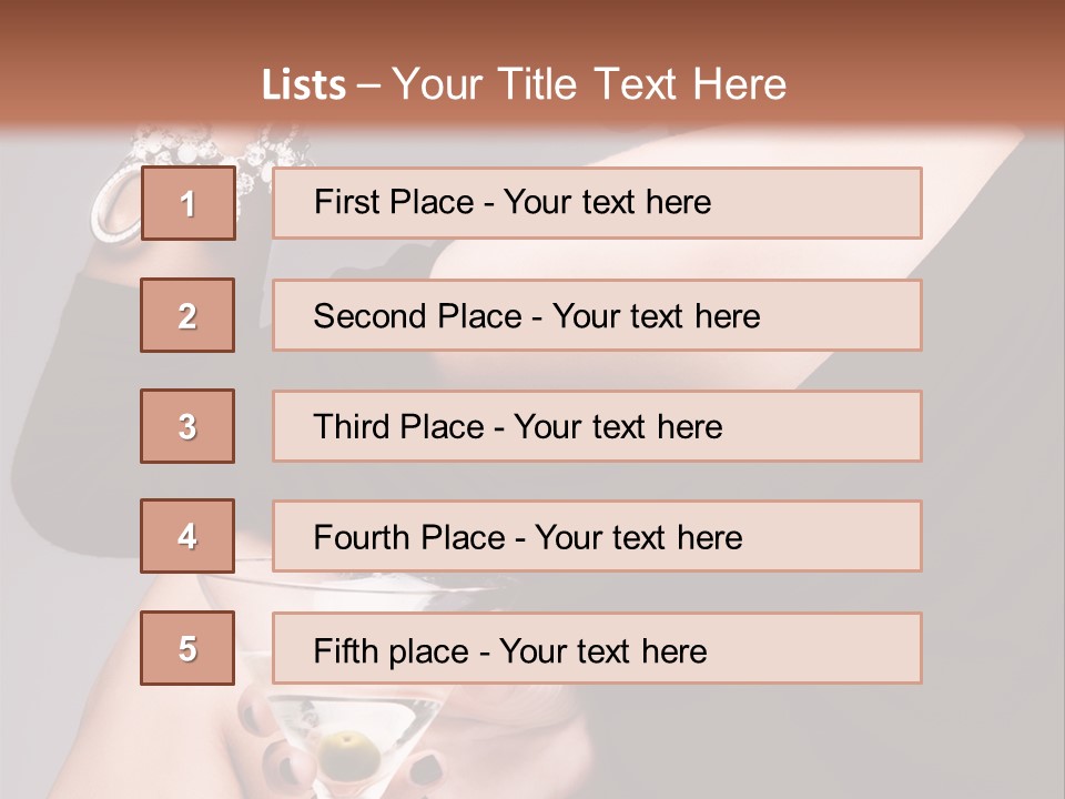 Fashion Hand Caucasian PowerPoint Template