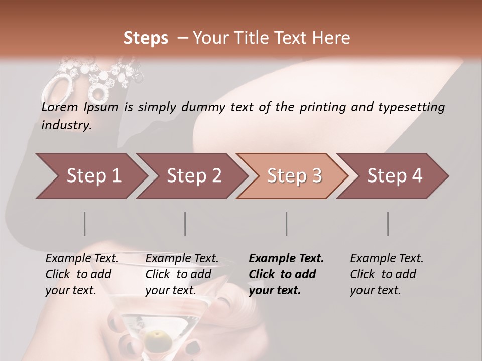 Fashion Hand Caucasian PowerPoint Template