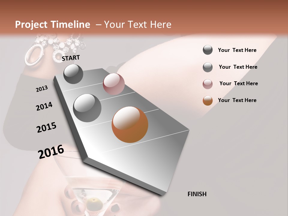 Fashion Hand Caucasian PowerPoint Template