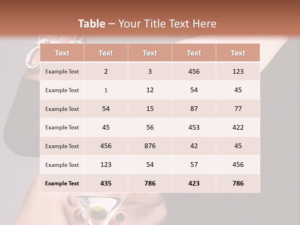 Fashion Hand Caucasian PowerPoint Template