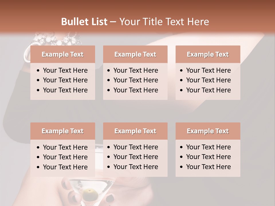 Fashion Hand Caucasian PowerPoint Template