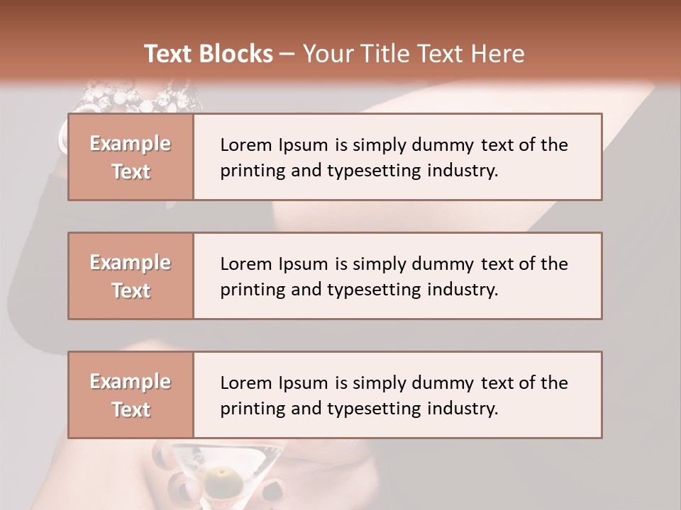 Fashion Hand Caucasian PowerPoint Template