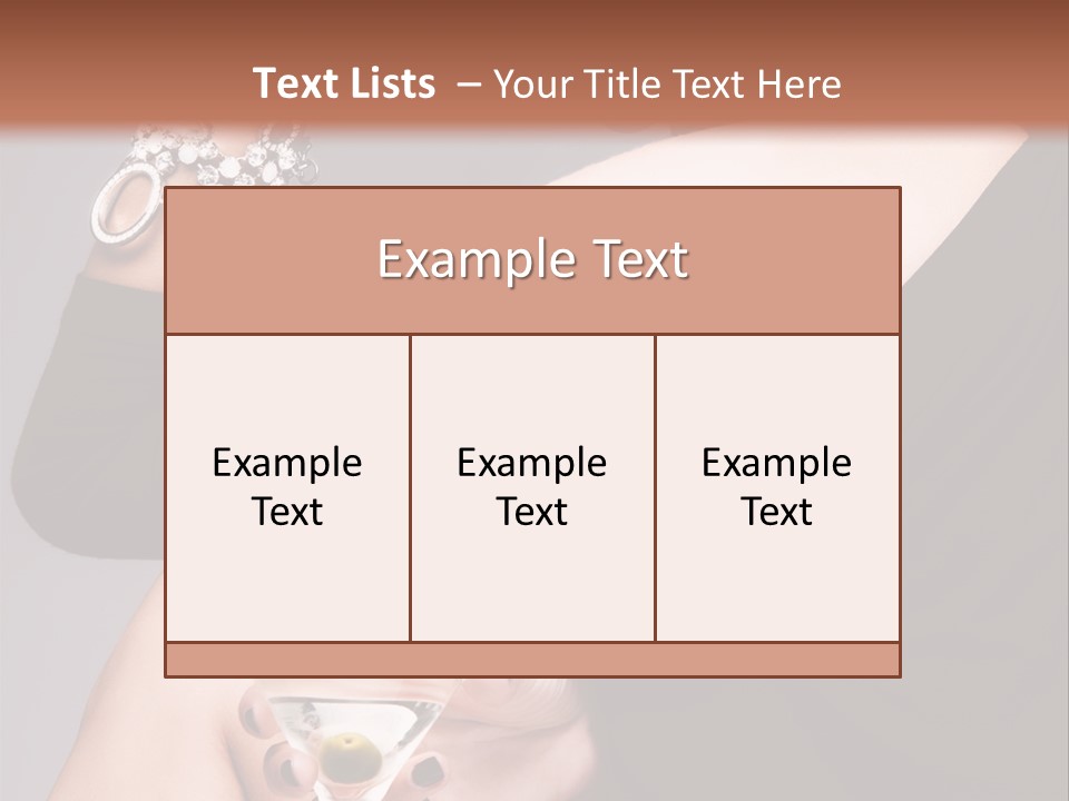Fashion Hand Caucasian PowerPoint Template
