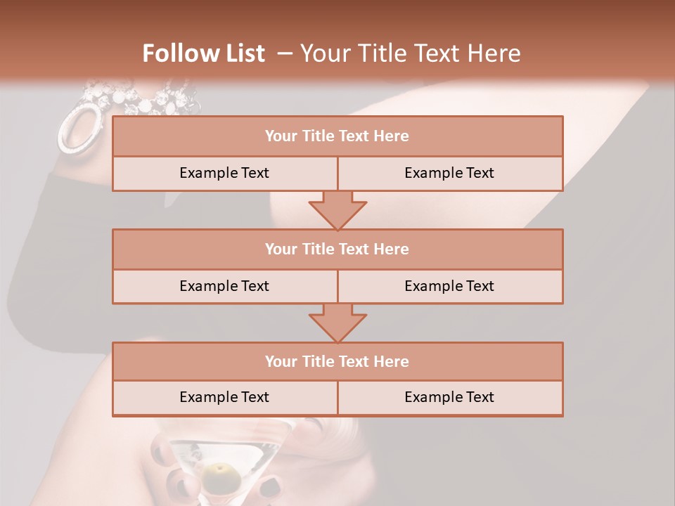 Fashion Hand Caucasian PowerPoint Template