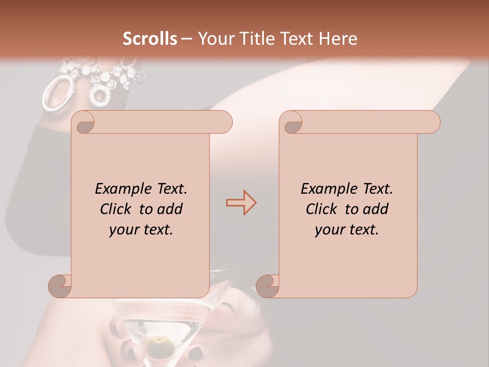 Fashion Hand Caucasian PowerPoint Template