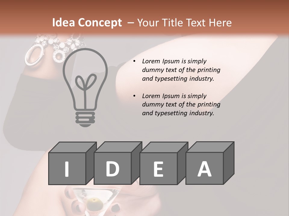 Fashion Hand Caucasian PowerPoint Template