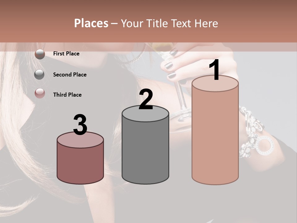 Blond Dress Vertical PowerPoint Template