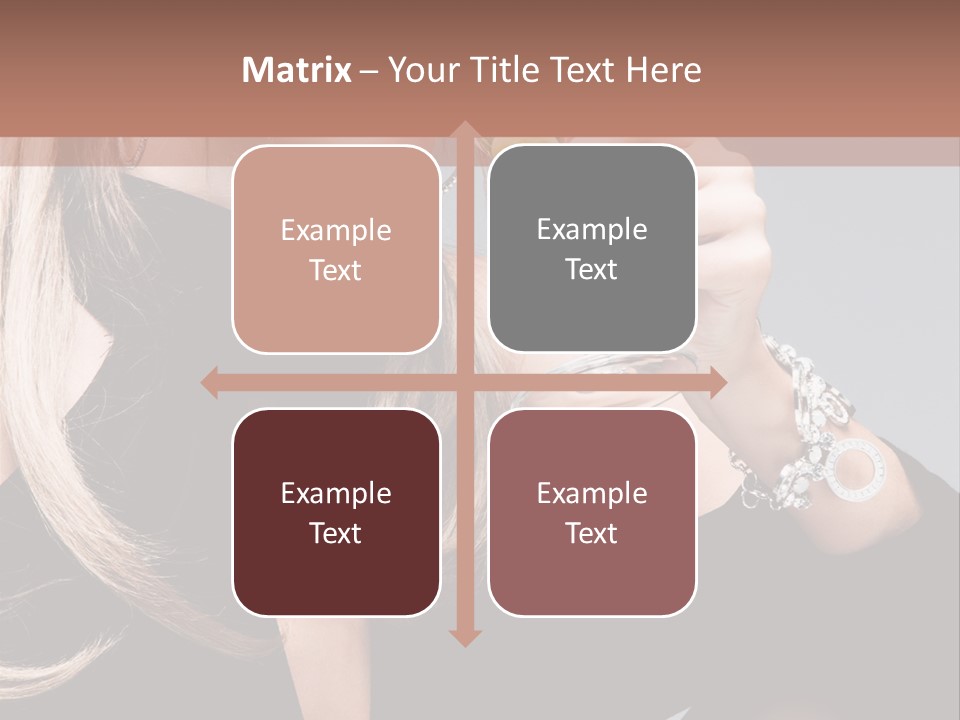 Blond Dress Vertical PowerPoint Template