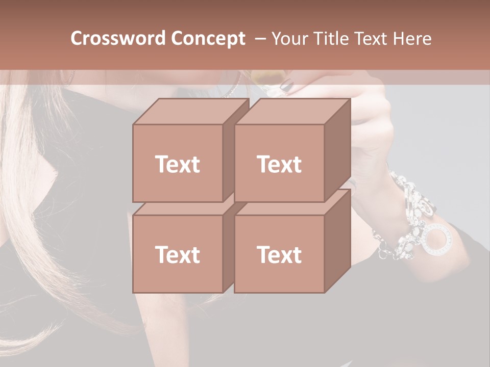 Blond Dress Vertical PowerPoint Template