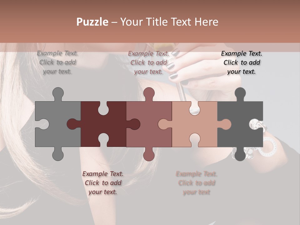 Blond Dress Vertical PowerPoint Template