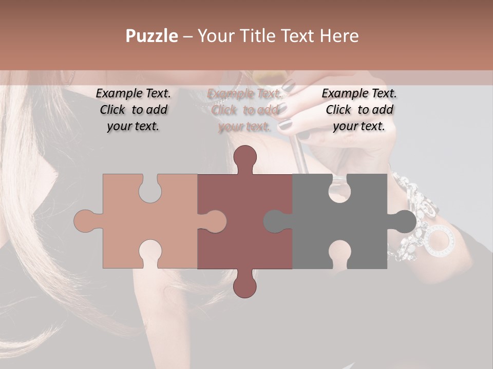 Blond Dress Vertical PowerPoint Template