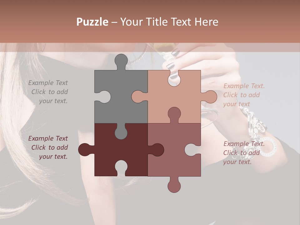 Blond Dress Vertical PowerPoint Template