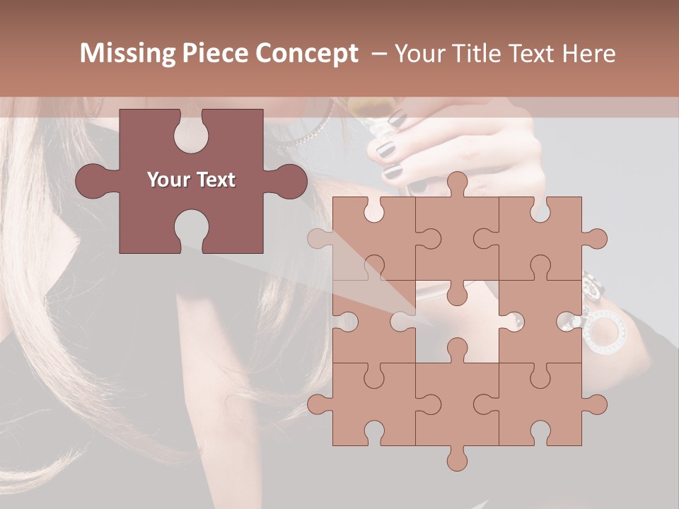 Blond Dress Vertical PowerPoint Template