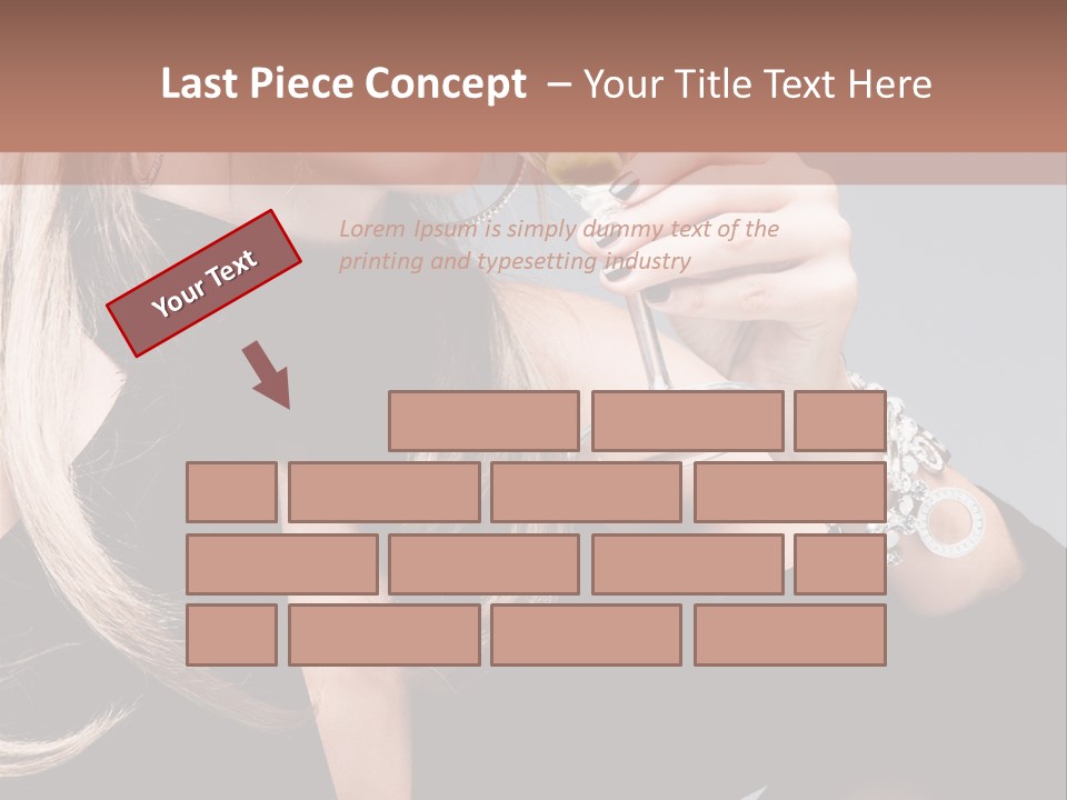 Blond Dress Vertical PowerPoint Template