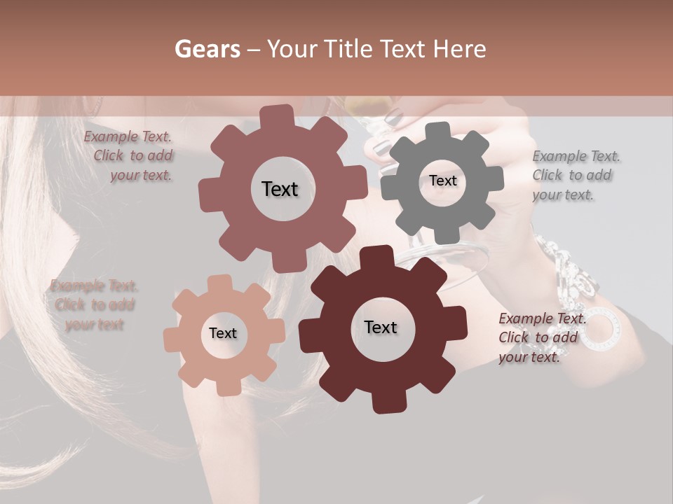 Blond Dress Vertical PowerPoint Template