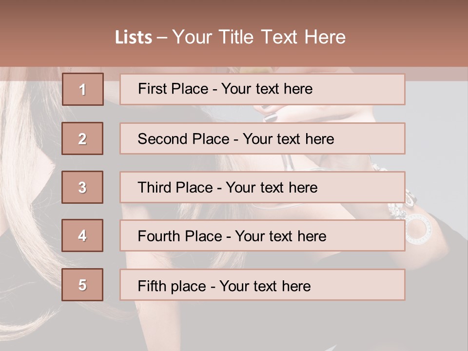 Blond Dress Vertical PowerPoint Template