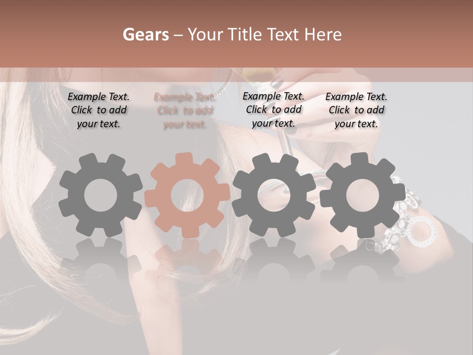 Blond Dress Vertical PowerPoint Template