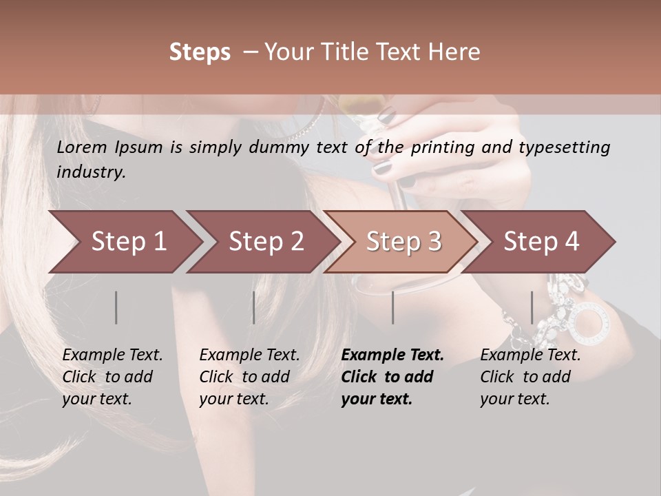 Blond Dress Vertical PowerPoint Template