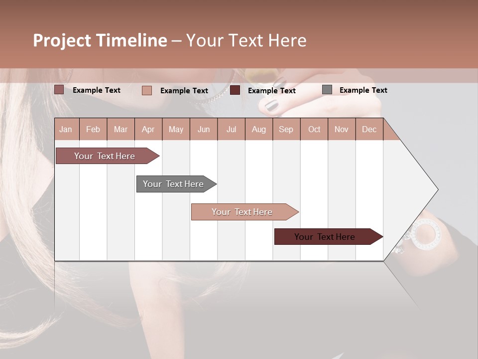 Blond Dress Vertical PowerPoint Template