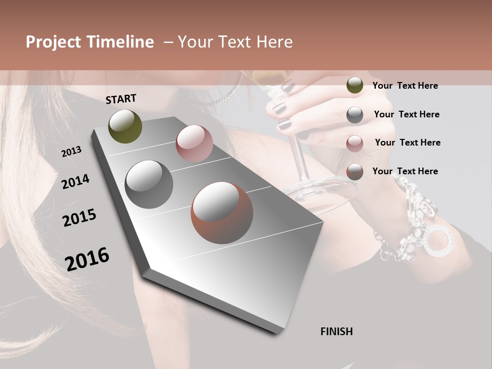 Blond Dress Vertical PowerPoint Template
