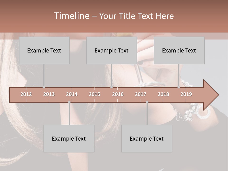 Blond Dress Vertical PowerPoint Template