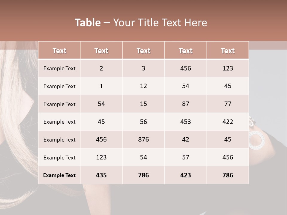 Blond Dress Vertical PowerPoint Template