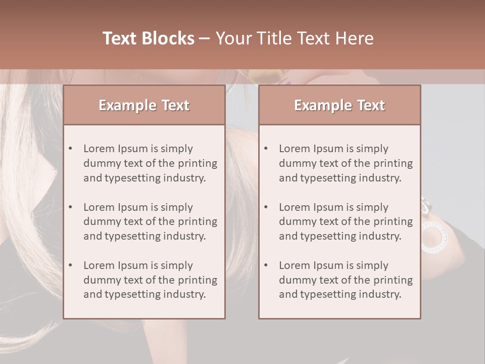 Blond Dress Vertical PowerPoint Template