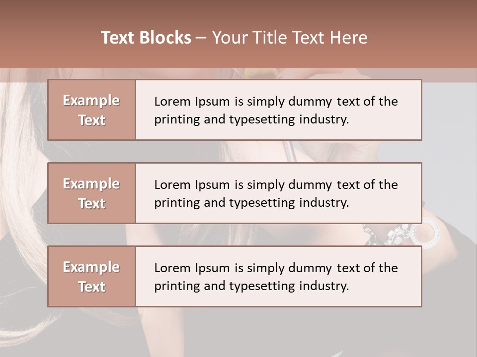 Blond Dress Vertical PowerPoint Template