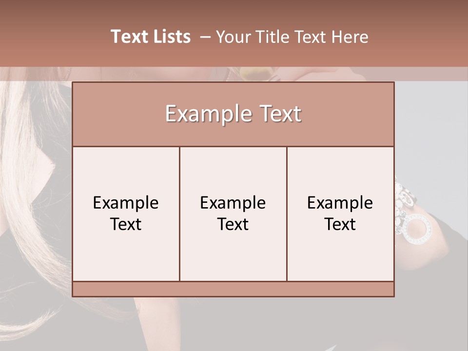 Blond Dress Vertical PowerPoint Template