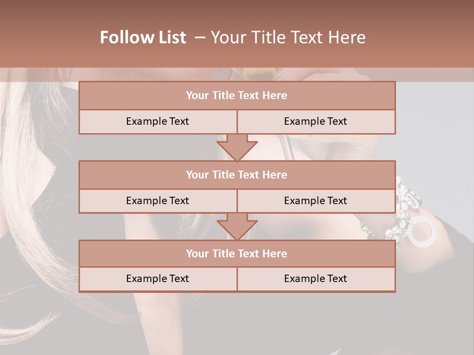 Blond Dress Vertical PowerPoint Template