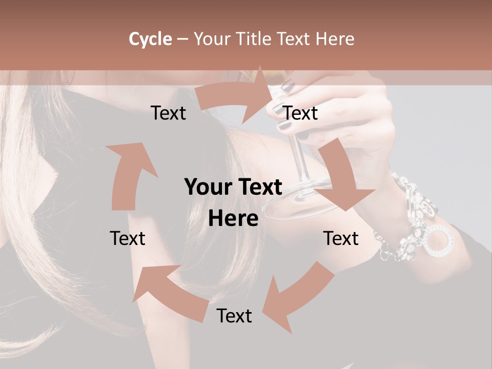 Blond Dress Vertical PowerPoint Template