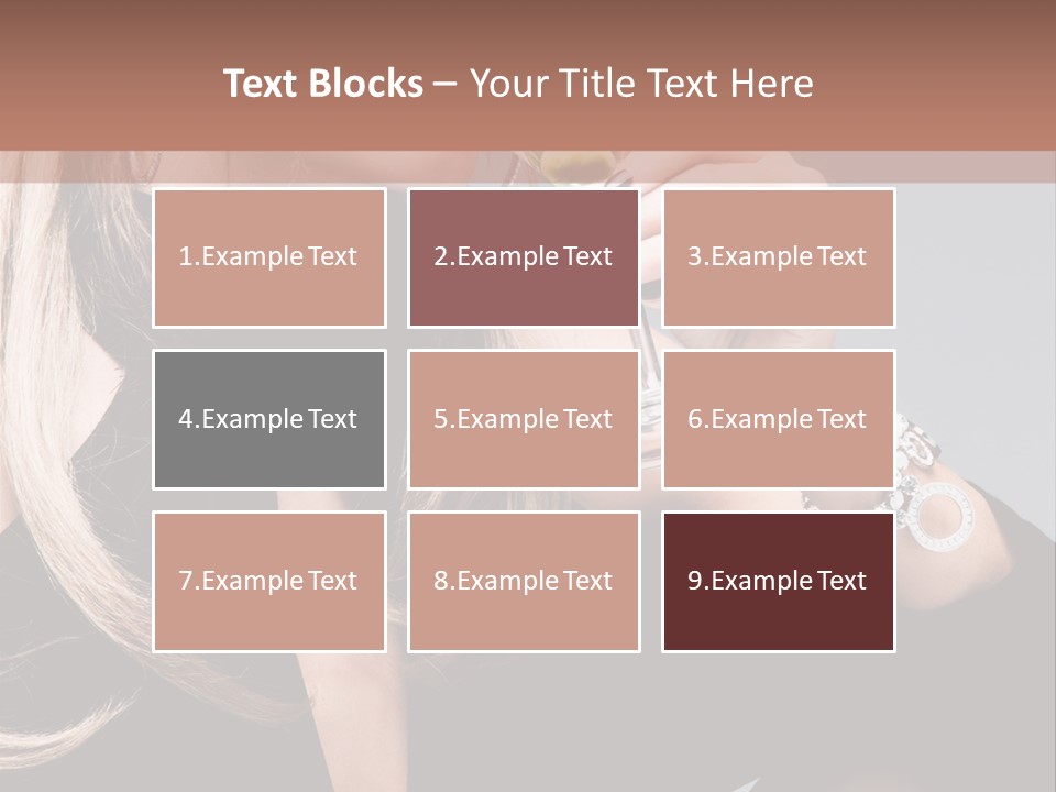 Blond Dress Vertical PowerPoint Template