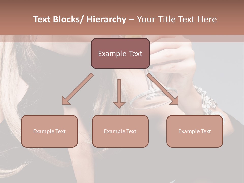 Blond Dress Vertical PowerPoint Template